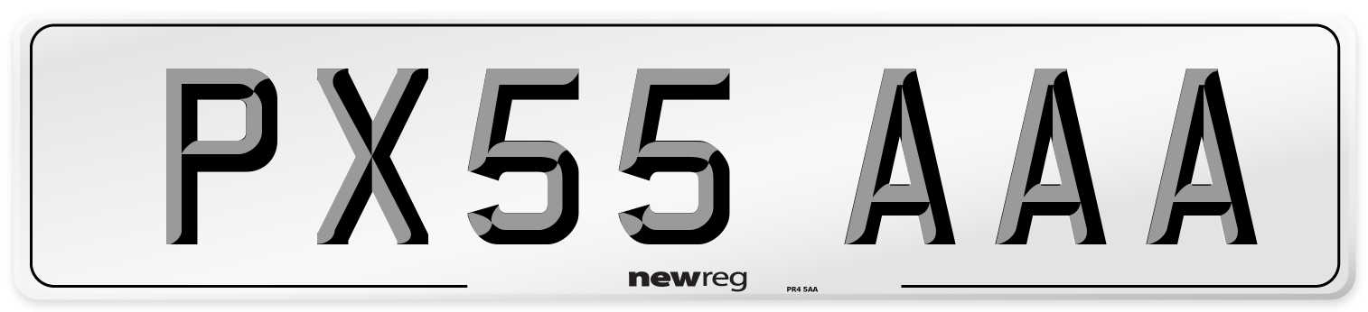 PX55 AAA Number Plate from New Reg